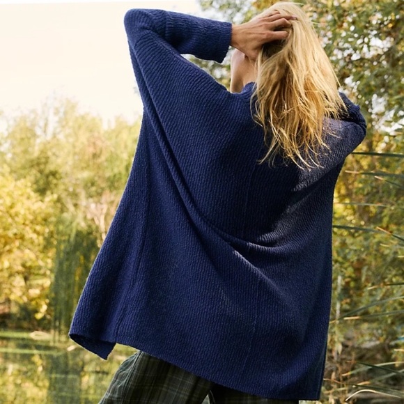 Free People FP Beach Coco Pullover Knit Sweater in Blue - Picture 2 of 5